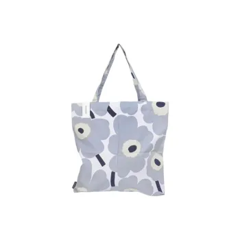 Marimekko Cotton Tote Bag, Shopping Bag, Shoulder Bag Women's Gray & Multicolor