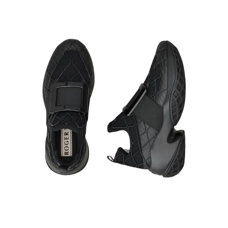 Roger Vivier Viv' Run Technical Lacquered Buckle Sneakers Women's-4