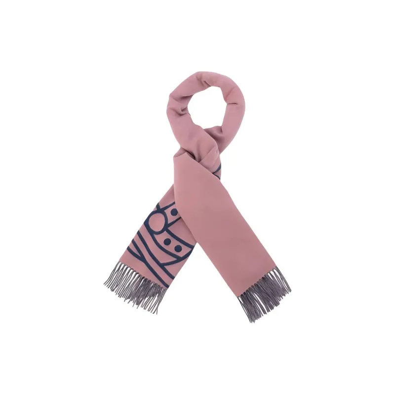Vivienne Westwood Wool Knit Scarves Unisex Marine Blue-3