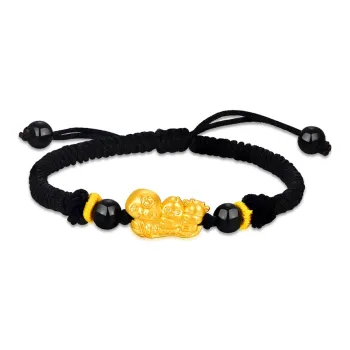 Celebrate The Great Blessing Three in One Pi Xiu Collection Solid Gold Priced In Gram Gold Bracelet Women's