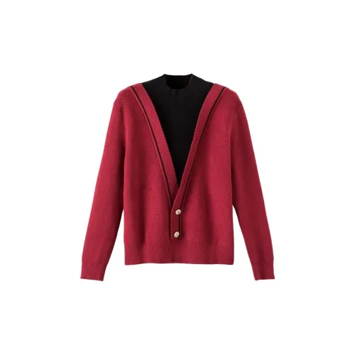 Late White Knitwear Women's Red