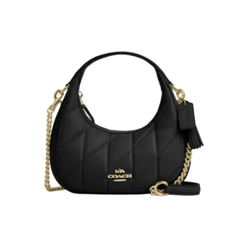 COACH Sheepskin Chain Bag One Shoulder Handbag Mini Women's Black