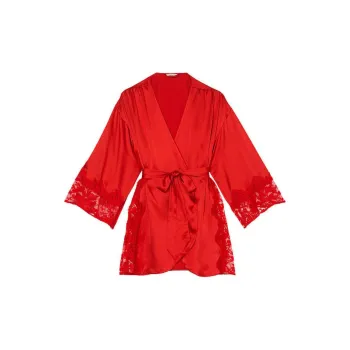 Victoria's Secret 24 Big Show Collection SEXY KI Sleep Robe Women's Spicy Pepper Red
