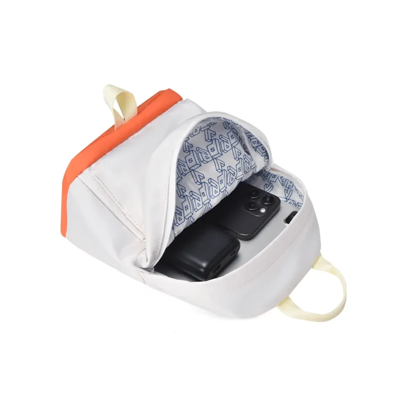 DRACONITE Polyester Student Backpack Unisex Beige-3