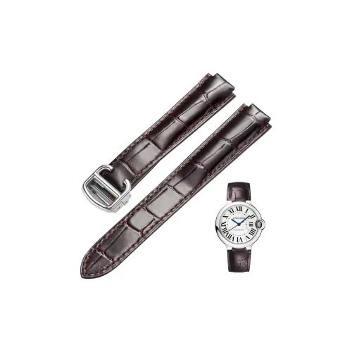ZHISHENG Cartier Compatibility Watch Band 8/8.33/11/12/14mm Interface Width Genuine Leather Material