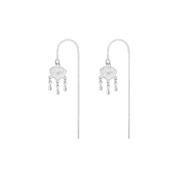 ABOUT LOVE 999 Fine Silver Drop Earrings Women's