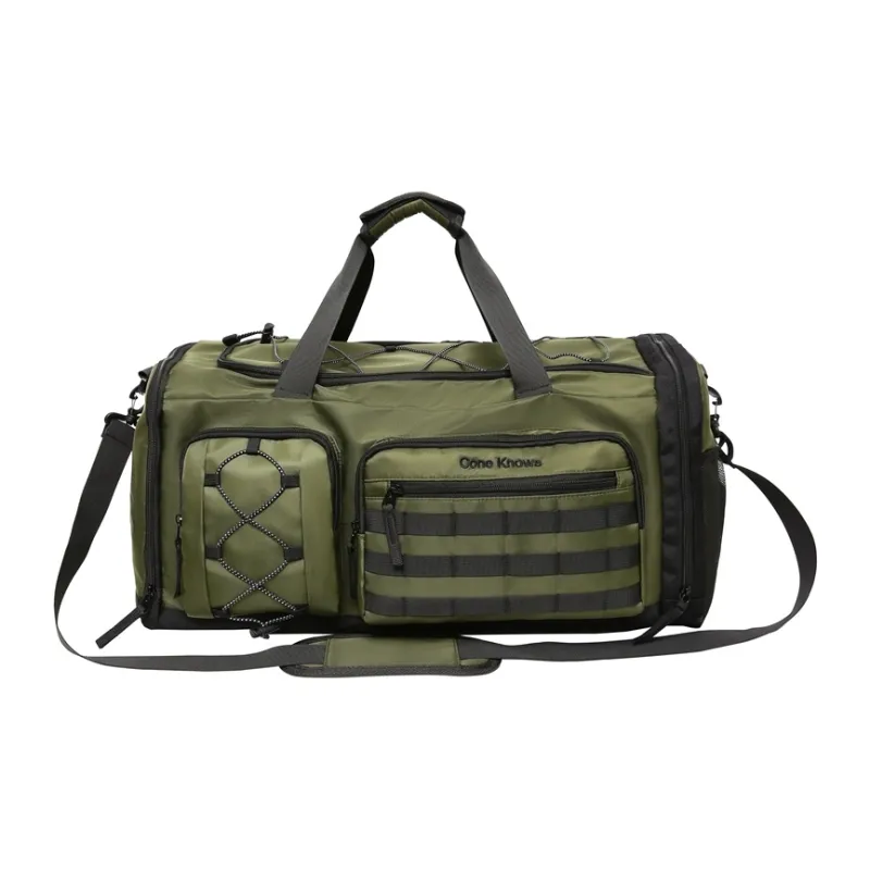 GOBLIN SHARKS 1759 Nylon Gym Bag Unisex Gray/Army Green/Black Red/Pure Black-5