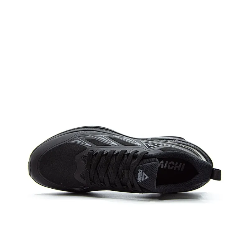PEAK Mode 6.0 Pro Cushioning Lightweight Low Top Casual Running Shoes Men's Black Gray-3