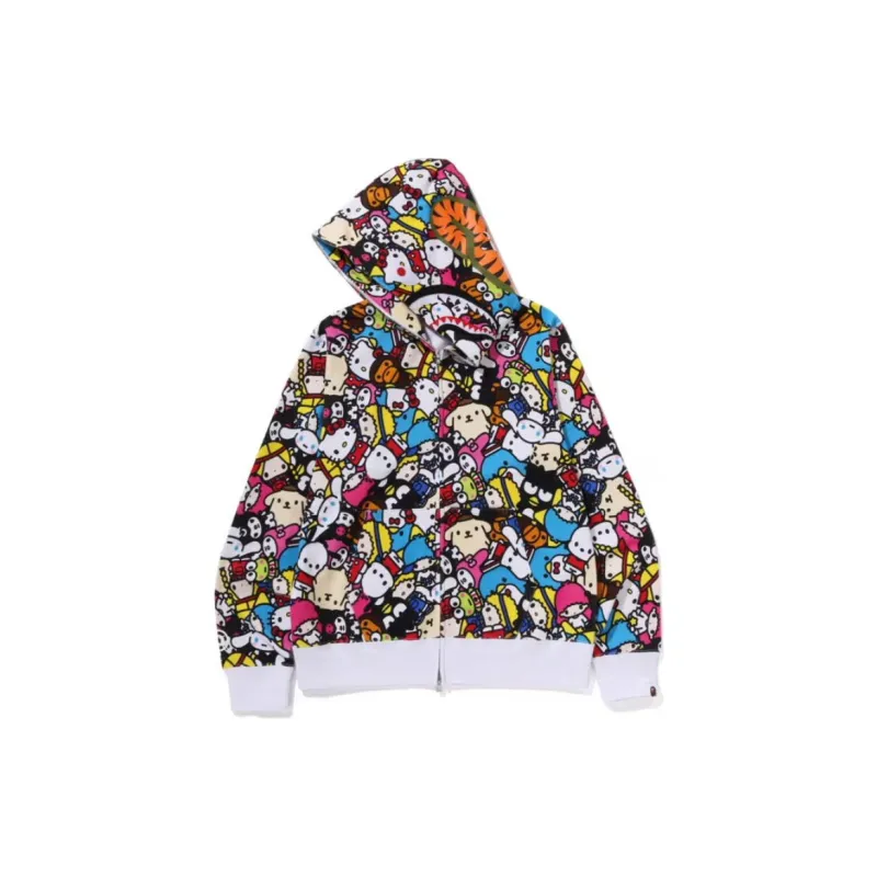 Bape X Sanrio Characters Baby Milo Shark Full Zip Hoodie-1