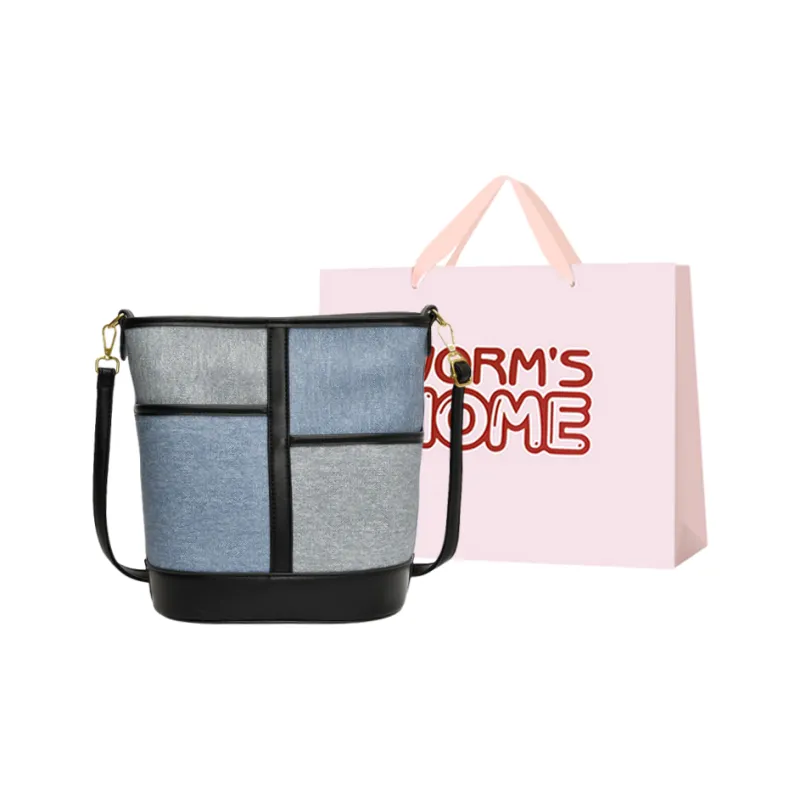 Worm's Home PU Crossbody Bag Women's Black/Coffee-3