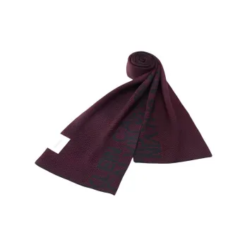 CALVIN KLEIN Acrylic Knit Scarves Men's Black/Red