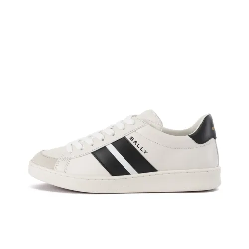 BALLY Low Top Skateboard Shoes Women's Natural White Black Tail