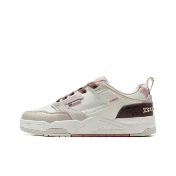 XTEP New Light Version CNY Wear Resistant Low Top Skateboard Shoes Women's Pink Brown Tan