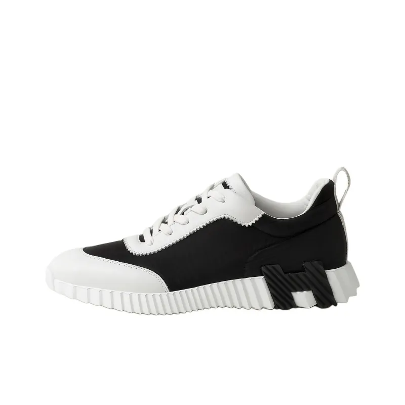 HERMES Bouncing Low Top Casual Shoes Men's Black-0
