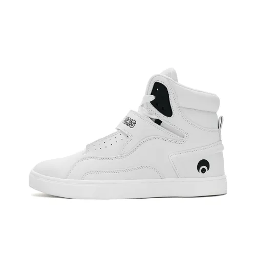 OSIRIS Coverage Slip Resistant Cushioning Wear Resistant Support High Top Skateboard Shoes dq6400-300 Unisex White