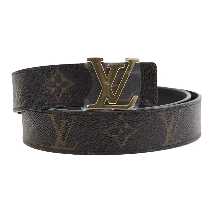 LOUIS VUITTON Canvas Leather Belts Women's 3cm-1