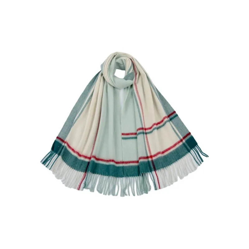 Red Bean 30% Cashmere 70% Wool Knit Scarves Women's-19