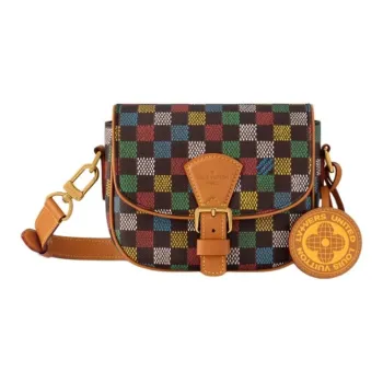 LOUIS VUITTON Montsouris Coated Canvas Messenger Bag Trumpets Women's Brown & Multicolor