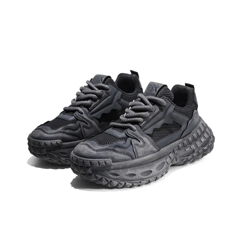 RENBEN Anti Slip And Wear Resistant Height Increasing Low Top Chunky Sneakers Men's-2