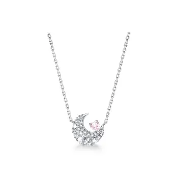 FANCI Dreamy Heart Moon Series S925 Silver Necklaces Women's