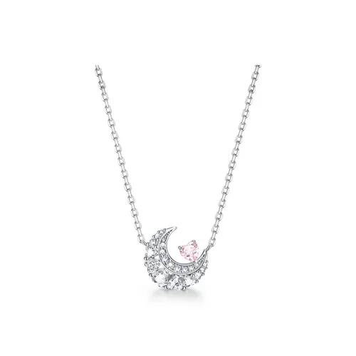 FANCI Dreamy Heart Moon Series S925 Silver Necklaces Women's