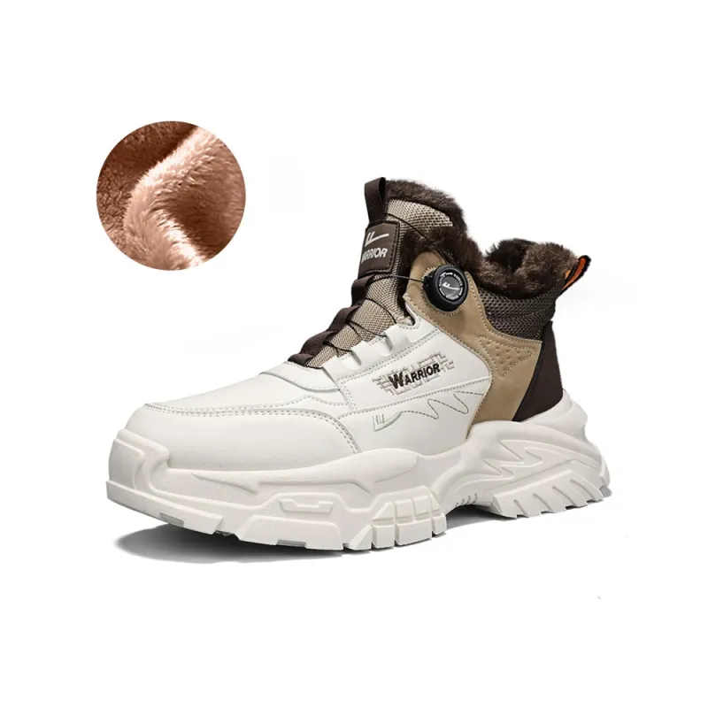 Warrior Ankle Length Martin Boot Men's Beige Khaki Brown-1
