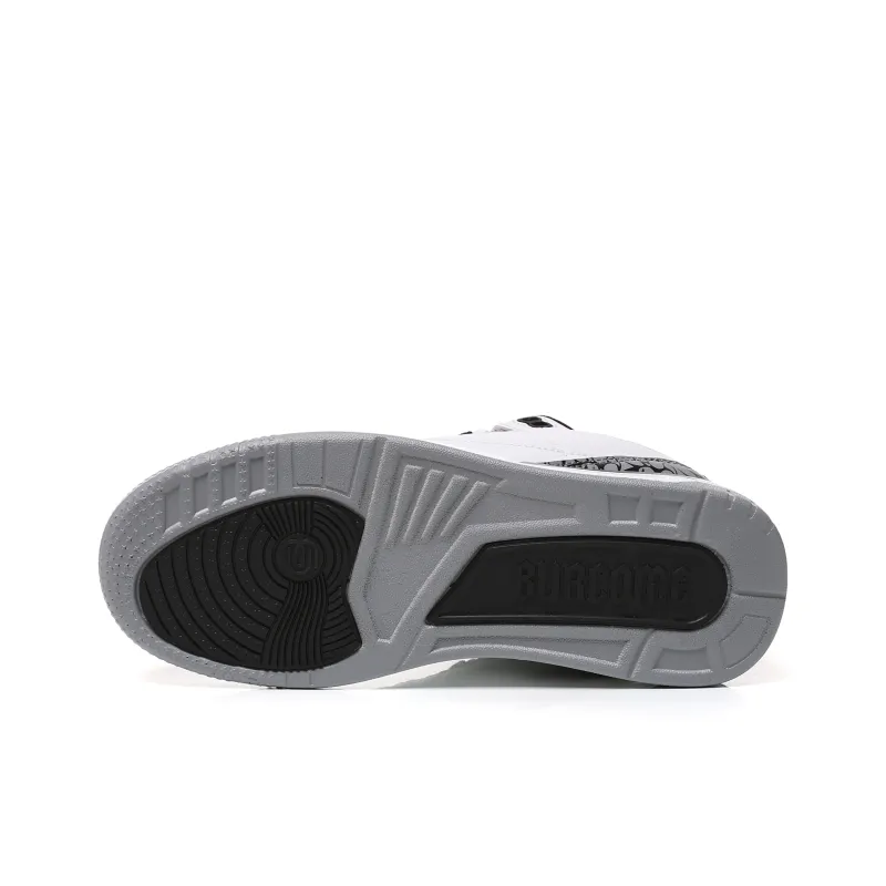 DD&OO Coverage Slip Resistant Waterproof Low Top Skateboard Shoes Unisex White Blue-17