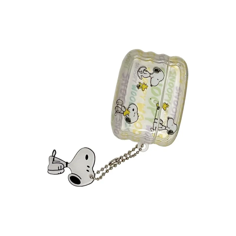 Baohuguang Compatible With AirPods 1/2/3 TPU Minimalist Style Cartoon Transparent Snoopy Fully Enclosed Headphone Cases-1