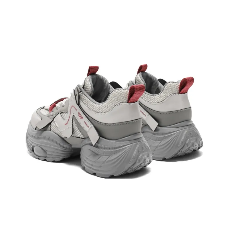 BELLE Low Top Chunky Sneakers Women's Gray-3