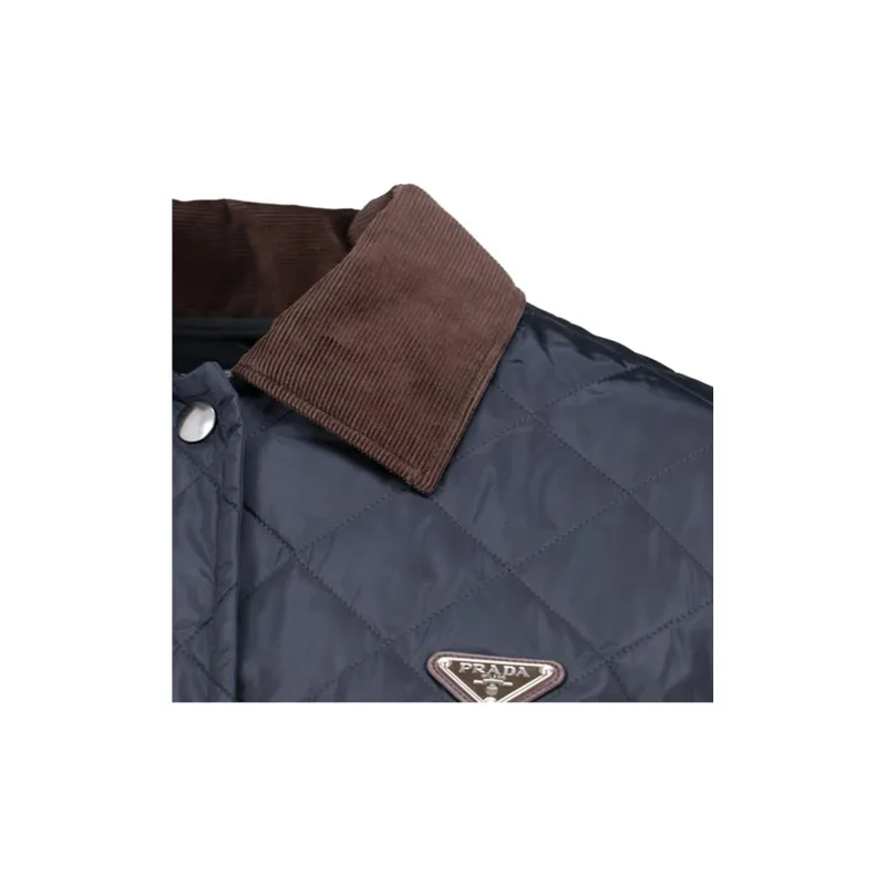 PRADA Quilted Button-Up Jacket-5