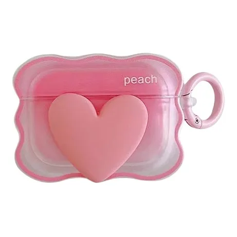 BYZ Compatible With AirPods 1st/2nd Gen/AirPods Pro/AirPods 3rd Gen TPU Wave Heart Headphone Case-3