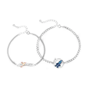 KEMLAIDA 925 Sterling Silver Bracelets Unisex