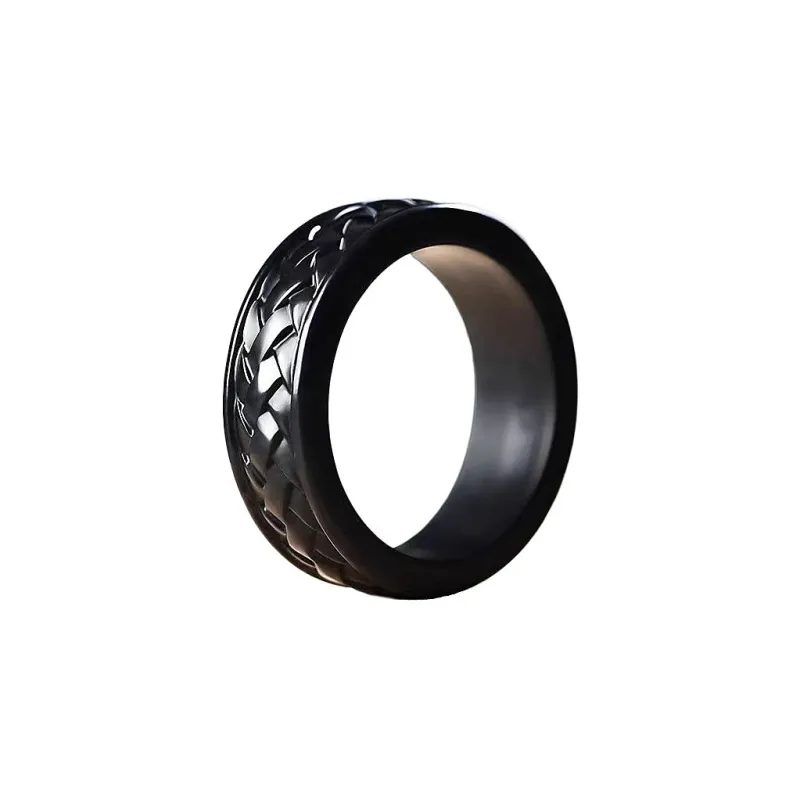Cuizu Hetian Jade Rings Green Jade Unisex-0