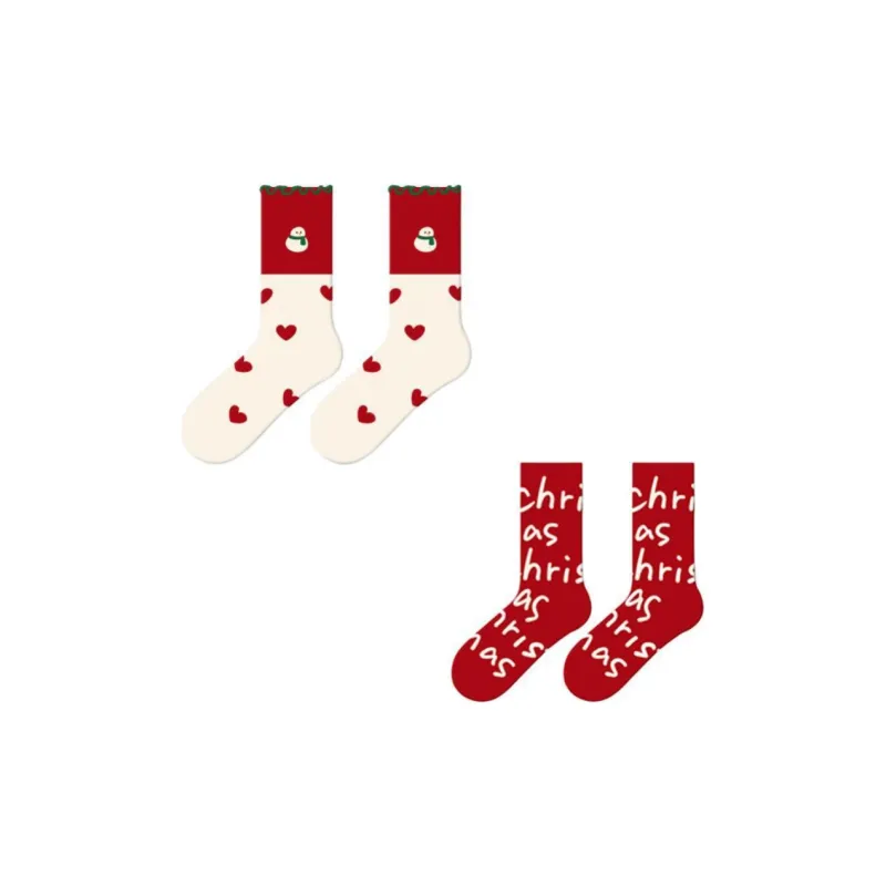 MIIOW Mid Calf Socks Women's 2 Pack-2
