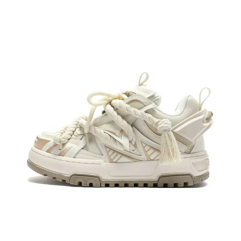 X·LUN Warm Slip Resistant Height Increasing Low Top Skateboard Shoes Unisex Beige-0