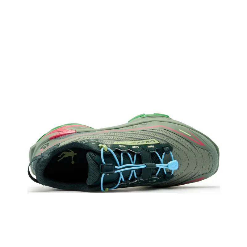 QIAODAN Light Cavalry Cushioning Anti-Slip Wear-Resistant Quick Dry Balance Rebound Low-Top Running Shoes Men's Green-7