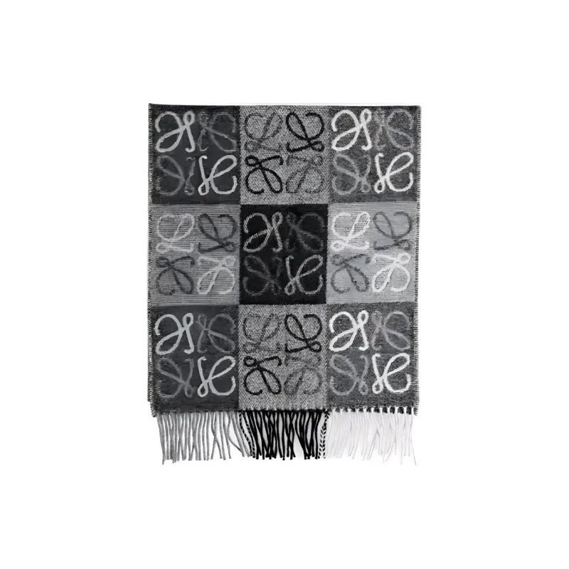 LOEWE Knit Scarves Women's Gray-1