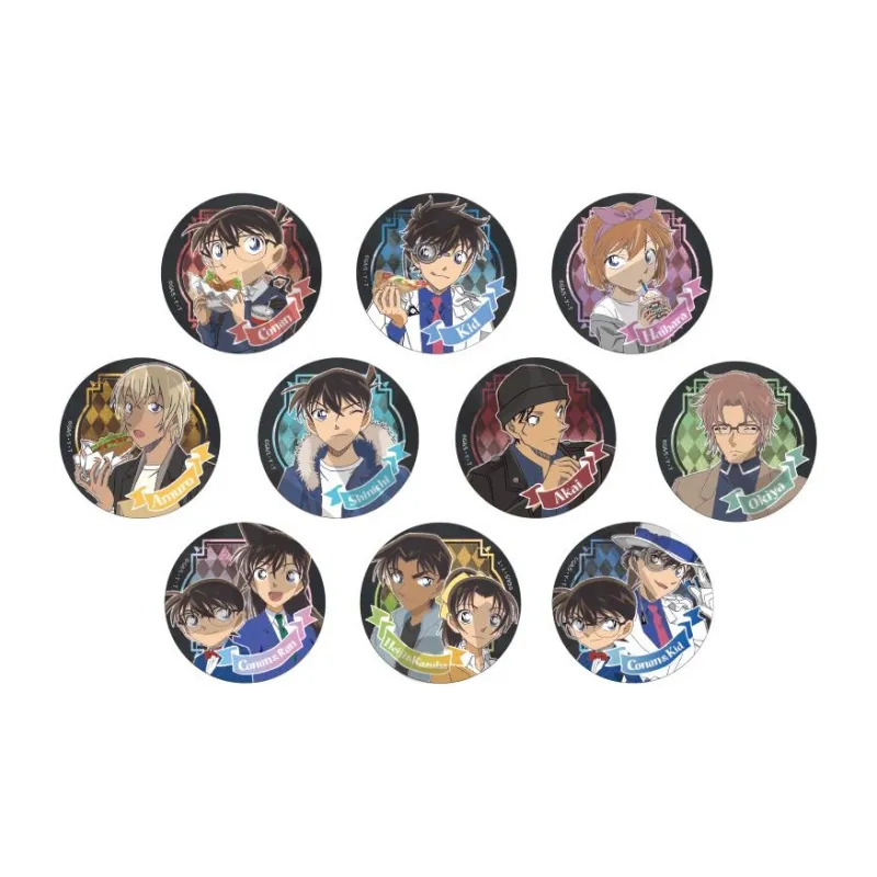 CRUX Detective Conan Characters Garbage Food Ver Badges-0