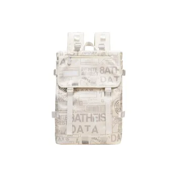 8atheist Polyester Students Backpack Regular Unisex Beige Yellow