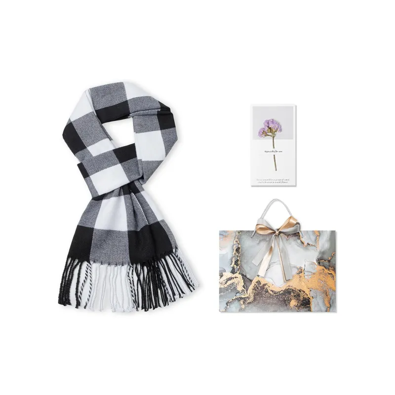 BAIJUAN Knit Scarves Unisex-8