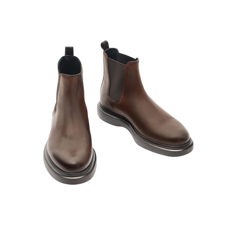 Stuart Weitzman/SW Amos Short Chelsea Boots Men's Brown-3