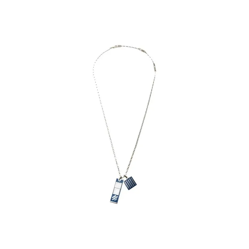 2018 Palladium Plated Damier Collier Colors Costume Necklace-1