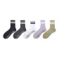 [5 Pack]Black+Dark Gray+White+Purple+Green