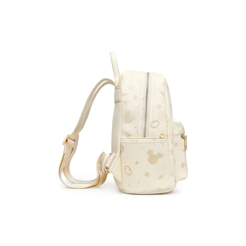 MESUCA Disney, Collaboration Disney Collection PU Backpack Regular Women's Ecru/Pink/Silver-3