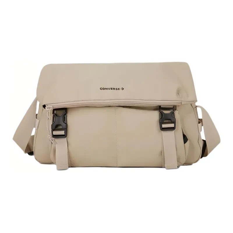 Converse Polyester Messenger Bag Shoulder Bag Crossbody Bag Regular Unisex Light Brown-0