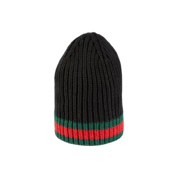 GUCCI Sylvie Web Ribbed Knit Beanie