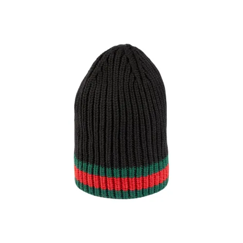 GUCCI Sylvie Web Ribbed Knit Beanie