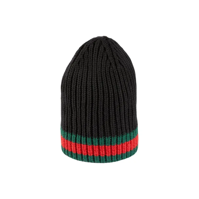 GUCCI Sylvie Web Ribbed Knit Beanie-0