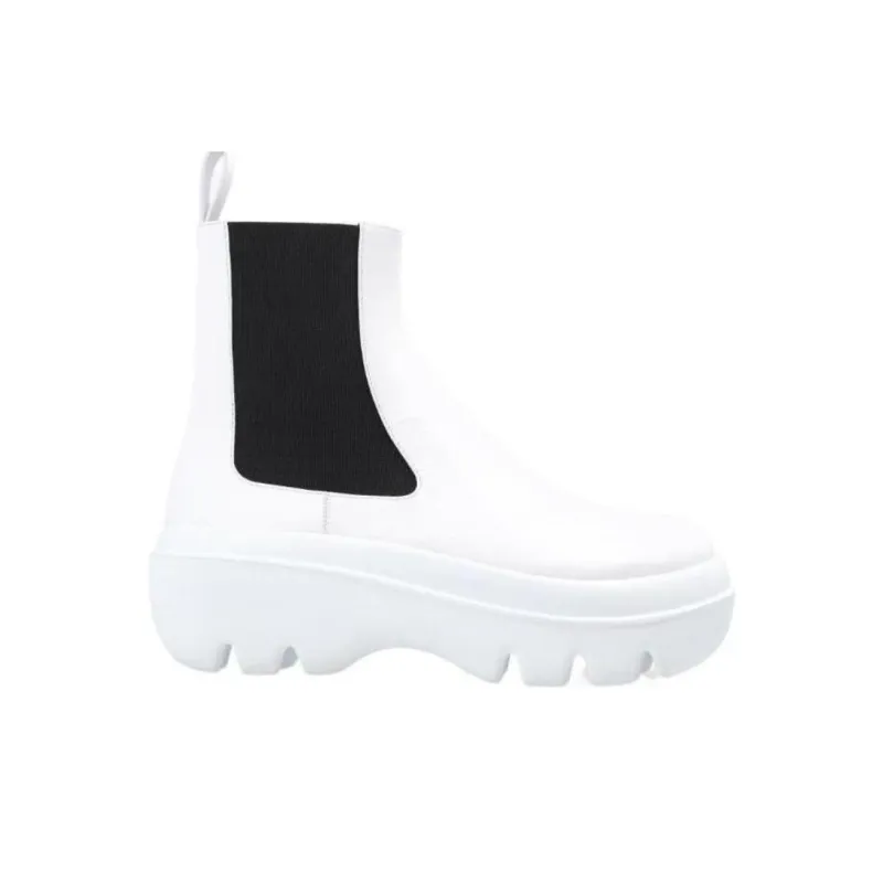 PROENZA SCHOULER Storm Short Chelsea Boots Women's White-1