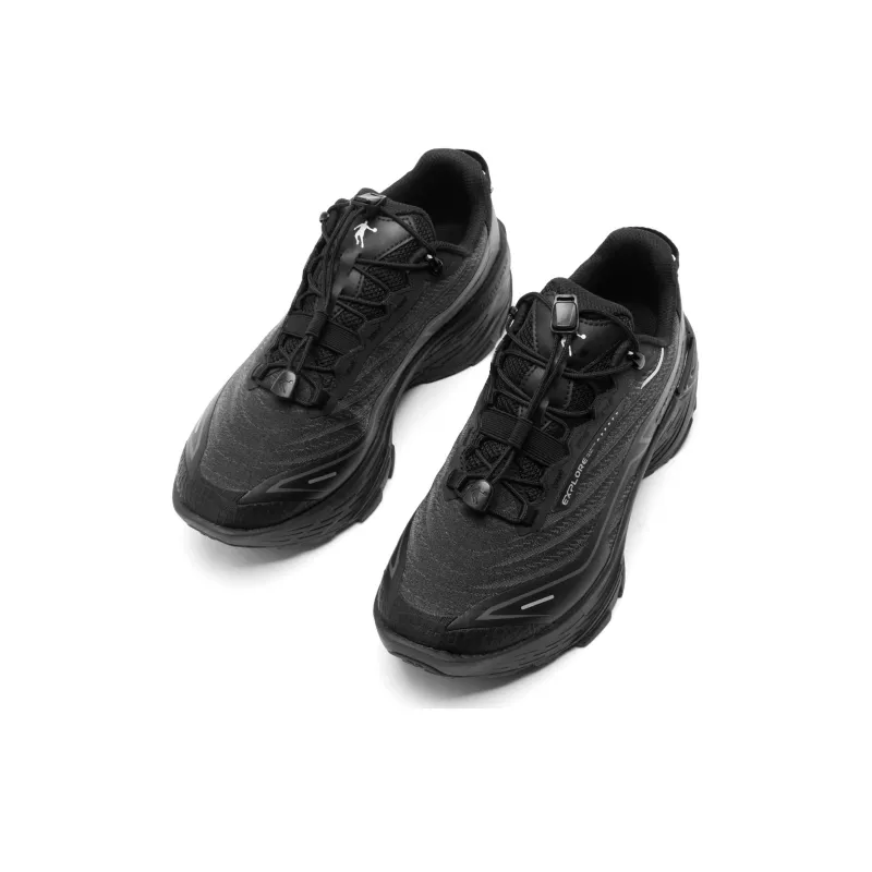 QIAODAN Light Cavalry Running Shoes Men Low Top Black/Silver-4